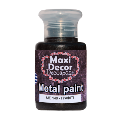 Ακρυλικό Μεταλλικό Χρώμα 60ml Maxi Decor Γραφίτι ΜE140_ME140060